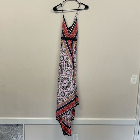 Pookie & Sebastian Satin Print Nicole Dress Women's S Multicolor Formal - Picture 1 of 9